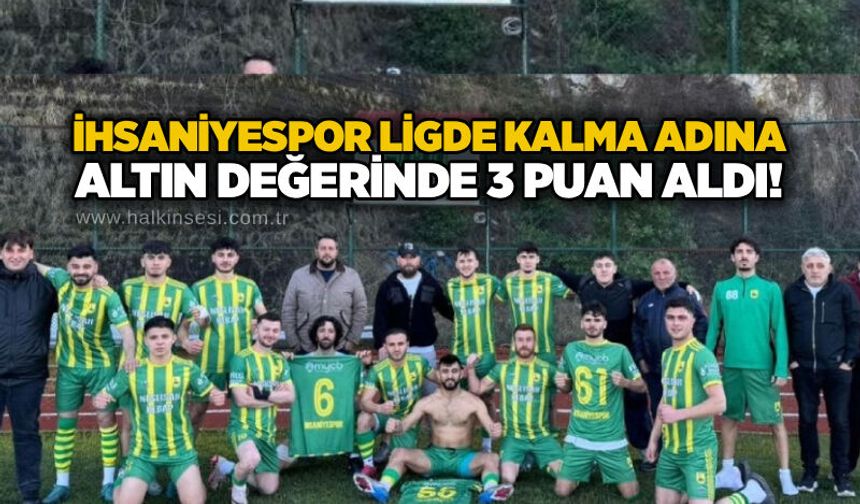 İhsaniyespor ligde kalma adına altın değerinde 3 puan aldı!