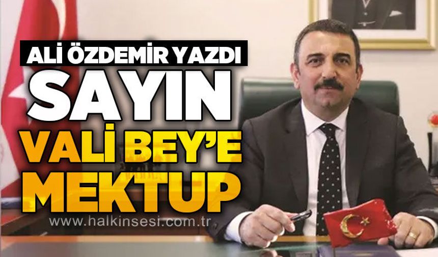 Sayın Vali Bey’e Mektup