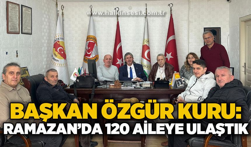 Kızılay Kozlu Şube Başkanı Özgür Kuru: “Ramazan ayında 120 aileye ulaştık"