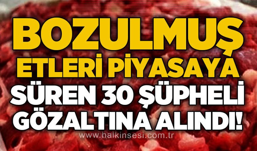 Et sektörüne büyük operasyon: 30 gözaltı