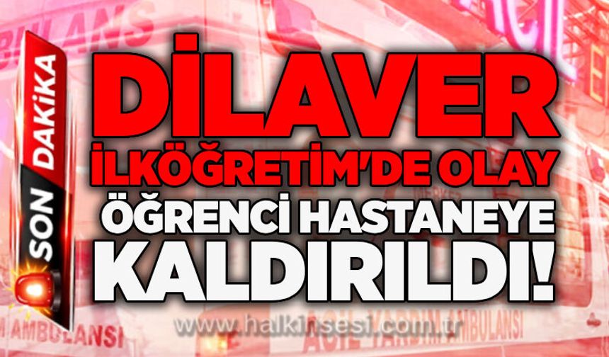 Dilaver İlköğretim duvara çarpan öğrenci hastaneye kaldırıldı