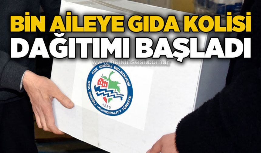 Bin aileye gıda kolisi dağıtımı başladı