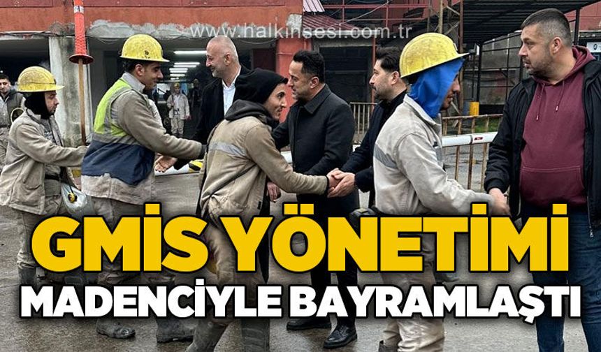 GMİS yönetimi madenciyle bayramlaştı