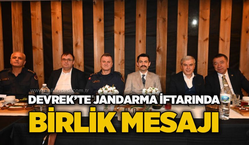 Devrek’te Jandarma iftarında birlik mesajı