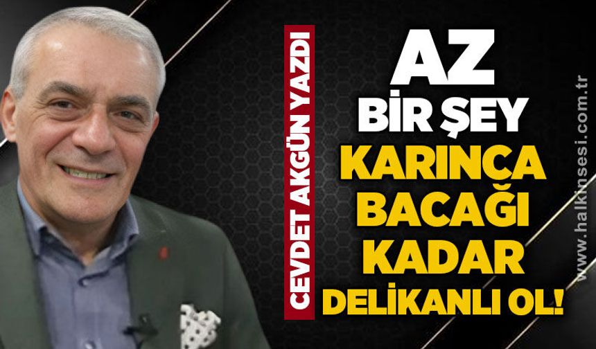 Az bir şey, karınca bacağı kadar delikanlı ol!