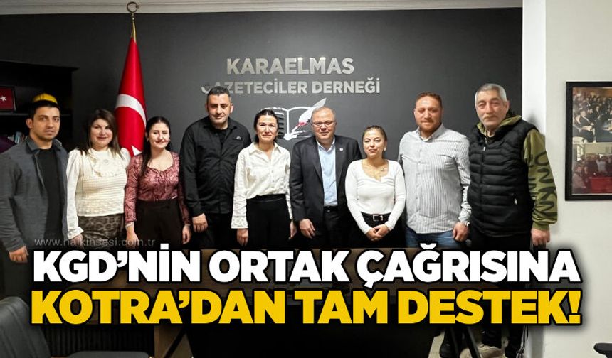 KGD’nin ortak çağrısına Kotra’dan tam destek!