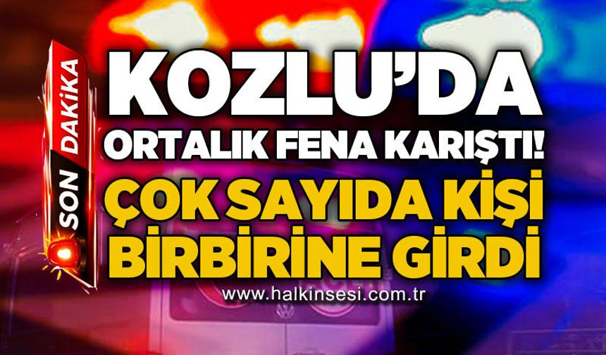 Kozlu'da ortalık fena karıştı: Çok sayıda kişi birbirine girdi!