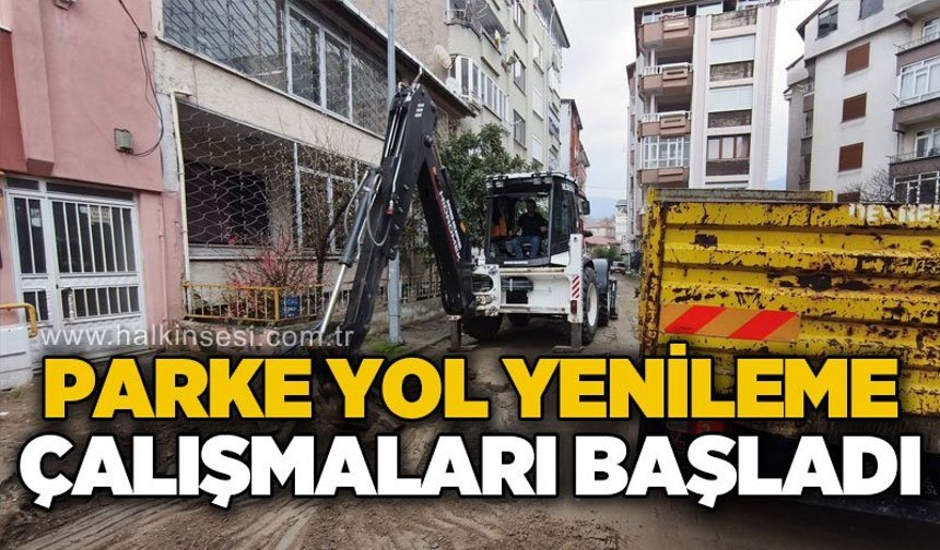 Parke yol yenileme çalışmaları başladı