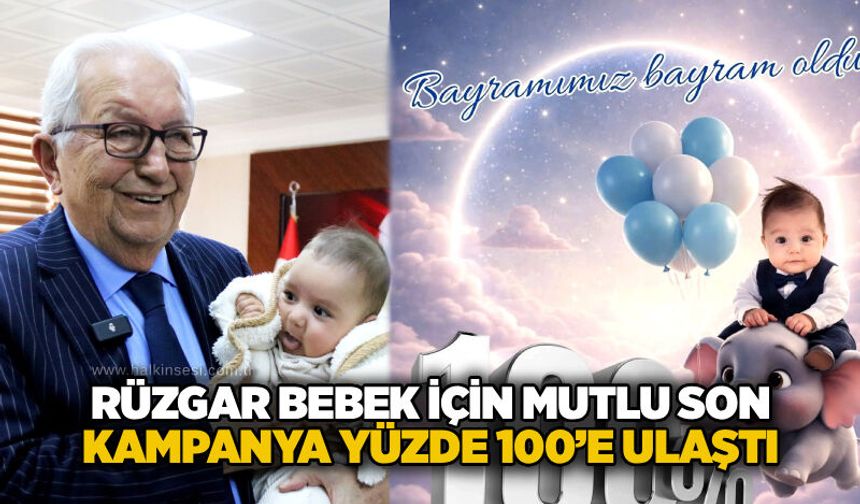 Rüzgar bebek için mutlu son: Kampanya yüzde 100’e ulaştı