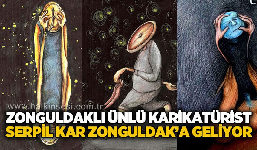 Zonguldaklı Karikatürist Serpil Kar’dan 8 Mart’a özel sergi