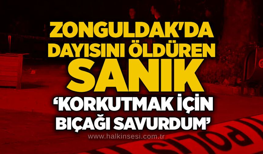 Zonguldak'da dayısını öldüren sanık: ‘Korkutmak için bıçağı savurdum’