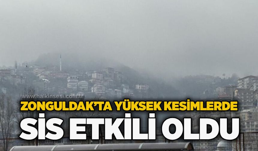 Zonguldak’ta yüksek kesimlerde sis etkili oldu