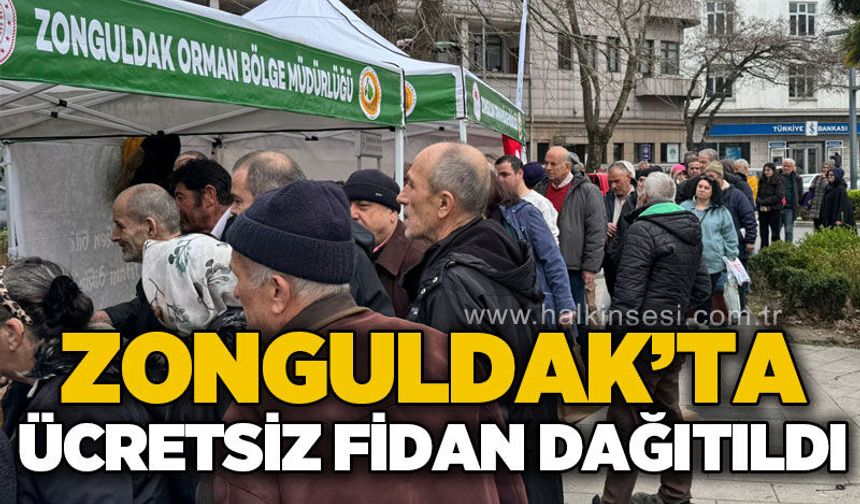 Zonguldak'ta ücretsiz fidan dağıtıldı