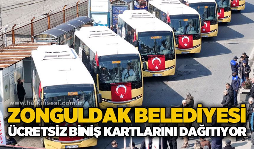 Zonguldak Belediyesi ücretsiz biniş kartlarını dağıtıyor