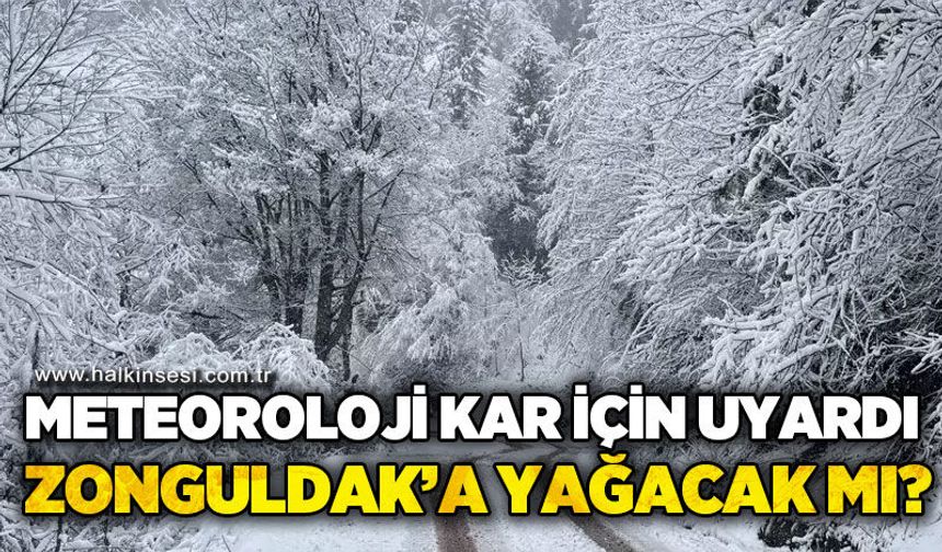 Meteoroloji kar uyarısı verdi: Zonguldak'a kar yağacak mı?