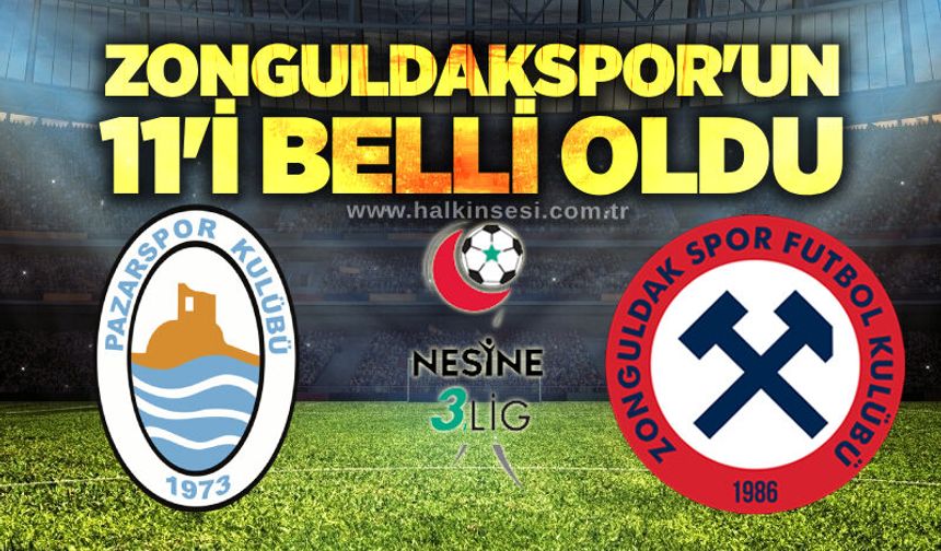 Zonguldakspor'un 11'i belli oldu...