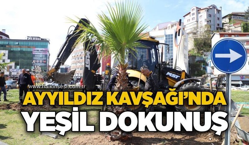 Ayyıldız Kavşağı’nda yeşil dokunuş