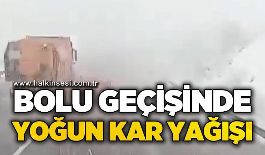Bolu geçişinde kar yağışı etkili oldu