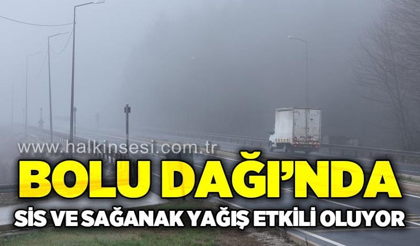 Bolu Dağı’nda sis ve sağanak etkili: Görüş mesafesi düştü