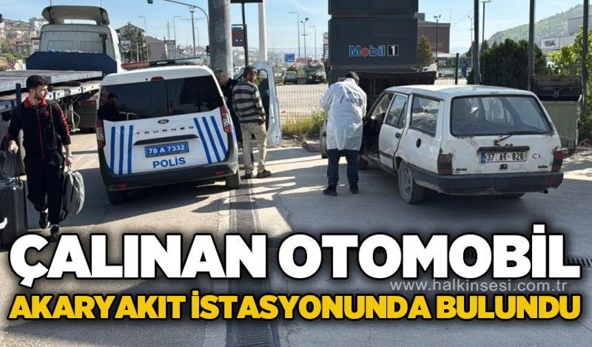 Çalınan otomobil akaryakıt istasyonunda bulundu