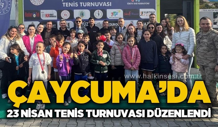 Çaycuma'da 23 Nisan Tenis Turnuvası düzenlendi