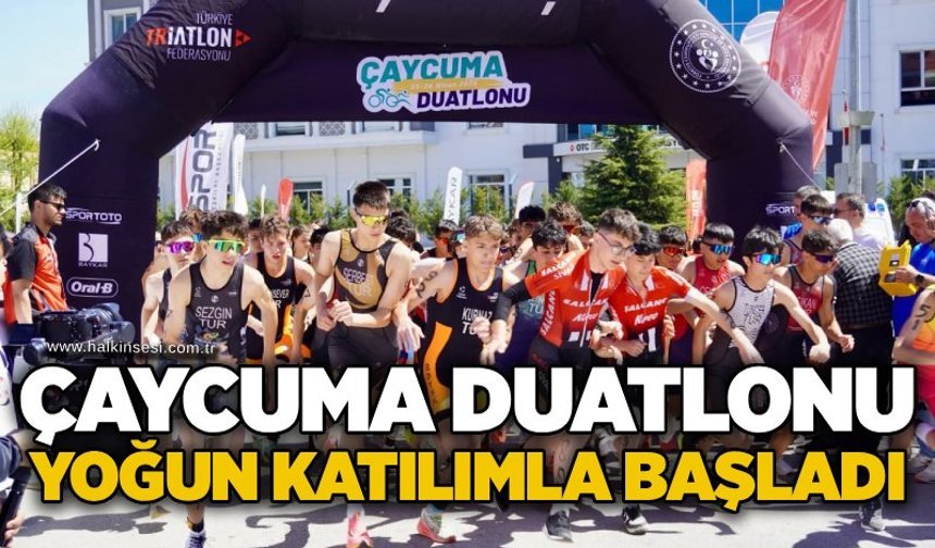 Çaycuma Duatlonu yoğun katılımla başladı...