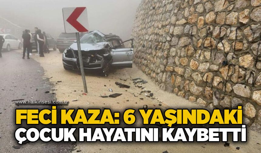 Feci kaza: 6 yaşındaki çocuk hayatını kaybetti