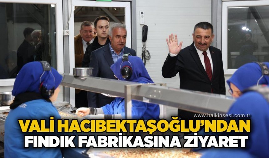 Vali Hacıbektaşoğlu’ndan Fındık Fabrikasına ziyaret
