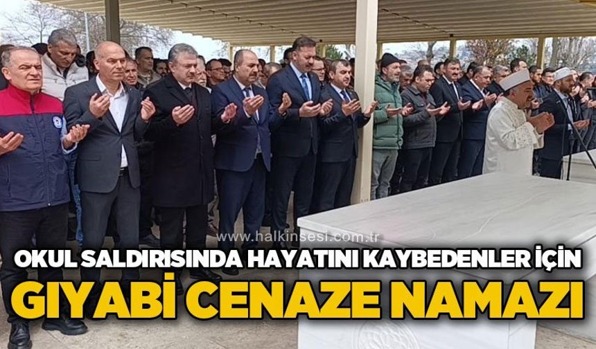 Zonguldak’ta okul saldırısında hayatını kaybedenler için gıyabi cenaze namazı