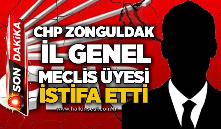 CHP Zonguldak İl Genel Meclis Üyesi istifa etti