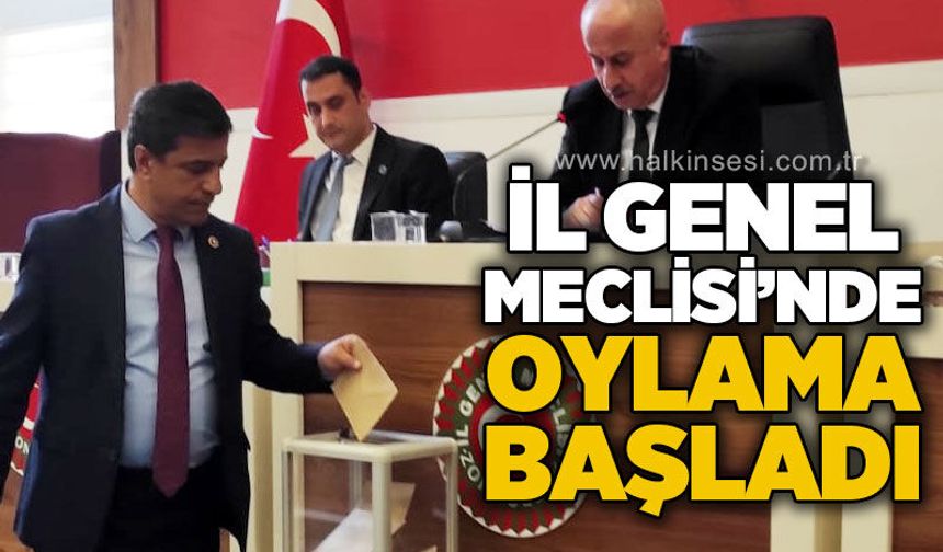 İl Genel Meclisi'nde kritik seçim başladı