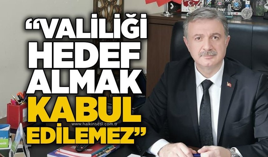 MHP’den Yavuzyılmaz’a tepki: “Valiliği hedef almak kabul edilemez”