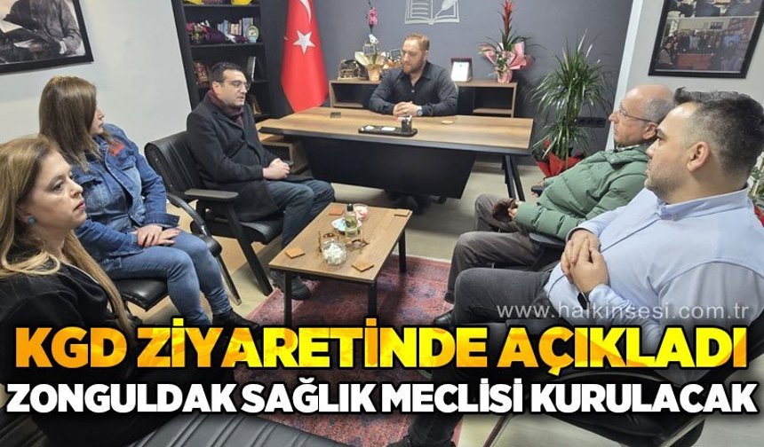 KGD ziyaretinde açıkladı: Zonguldak Sağlık Meclisi kurulacak