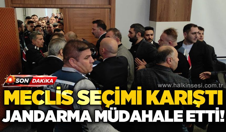 Meclis seçimi karıştı: Jandarma müdahale etti!