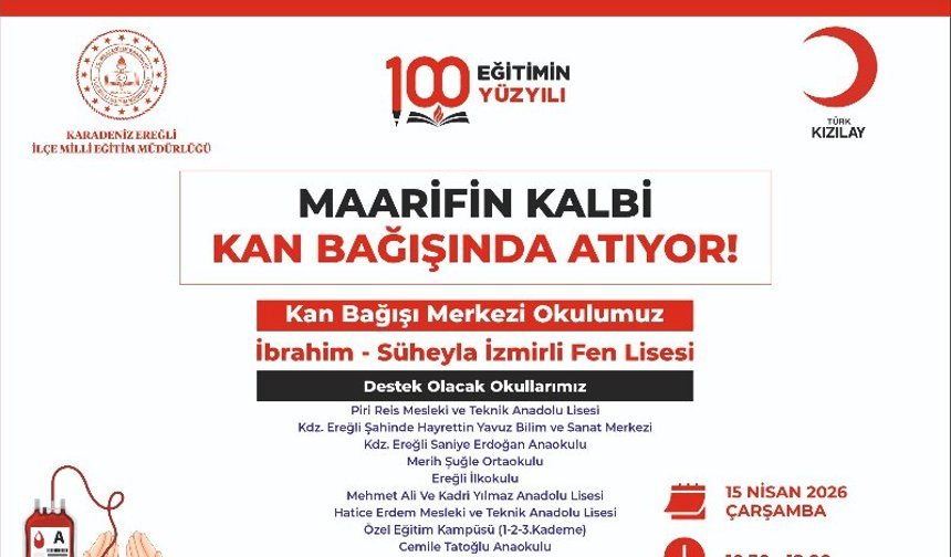 Ereğli’de kan bağışı seferberliği başlıyor