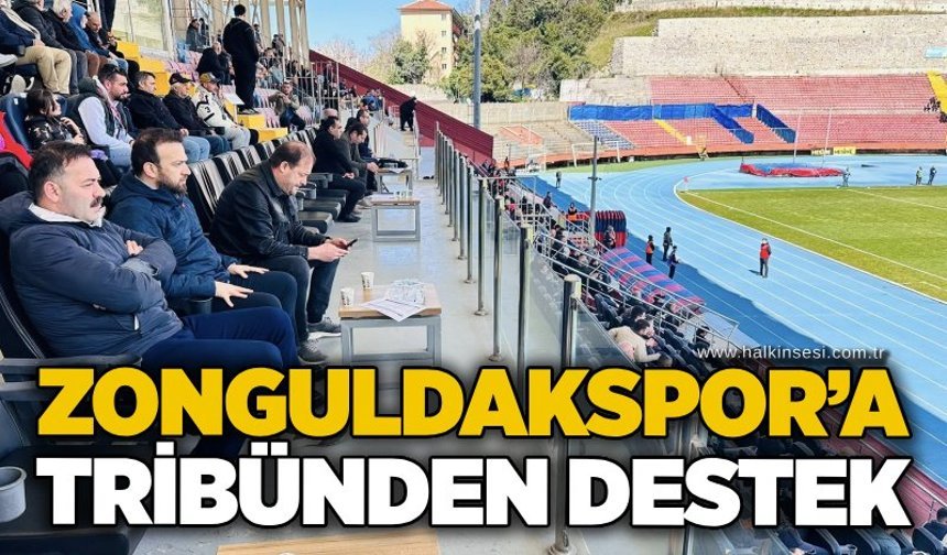 Zonguldakspor’a tribünden destek
