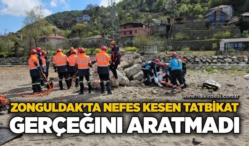 Zonguldak’ta nefes kesen tatbikat: Gerçeğini aratmadı