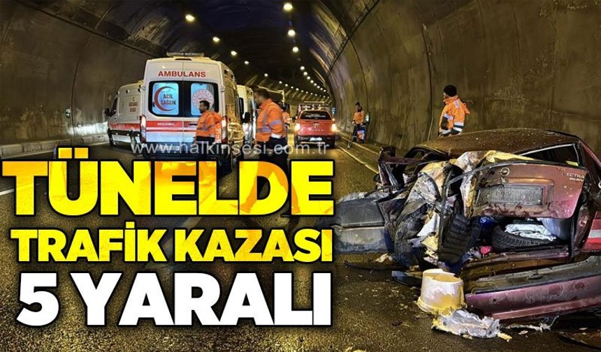 Bolu Dağı Tüneli'nde trafik kazası: 5 yaralı