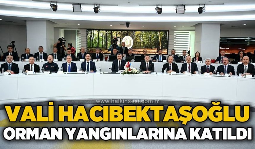 Vali Osman Hacıbektaşoğlu orman yangınları toplantısına katıldı