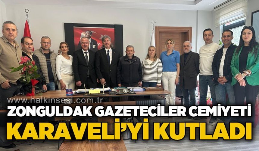 Zonguldak Gazeteciler Cemiyeti, İl Genel Meclisi Başkanı Necdet Karaveli'ye "Hayırlı Olsun" ziyaretinde bulundu
