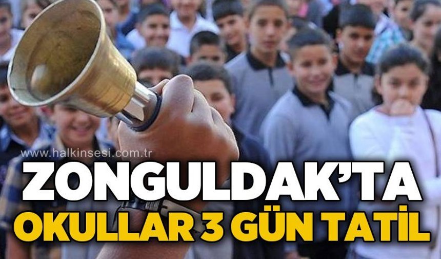 Zonguldak'ta okullar 3 gün tatil