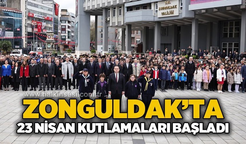 Zonguldak’ta 23 Nisan kutlamaları çelenk sunma töreniyle başladı