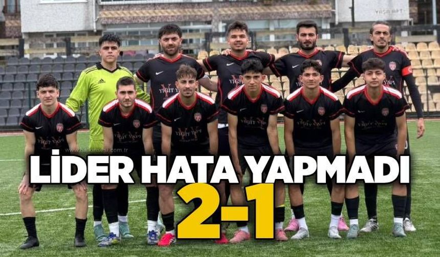 Lider hata yapmadı 2-1