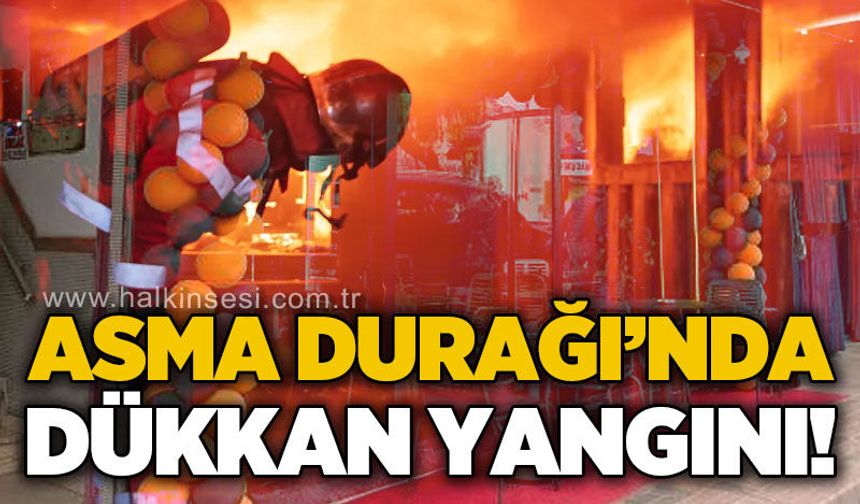 Asma Durağı'nda dükkan yangını!