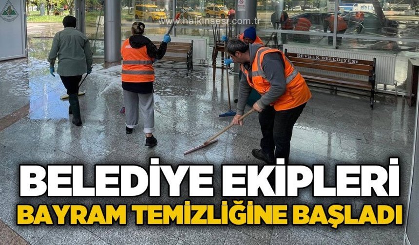 Devrek Belediyesi’nde bayram temizliği çalışmaları sürüyor