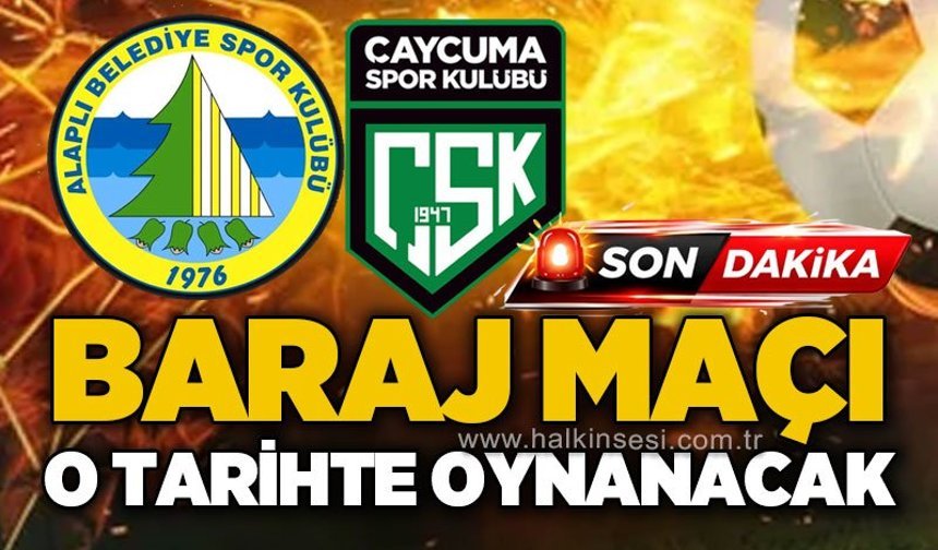 Baraj maçı o tarihte oynanacak!..