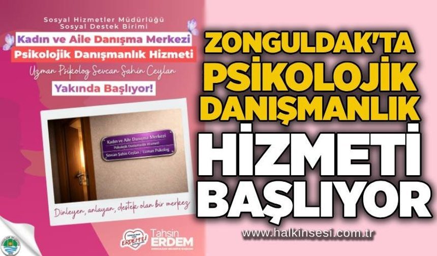 Zonguldak'ta psikolojik danışmanlık hizmeti başlıyor