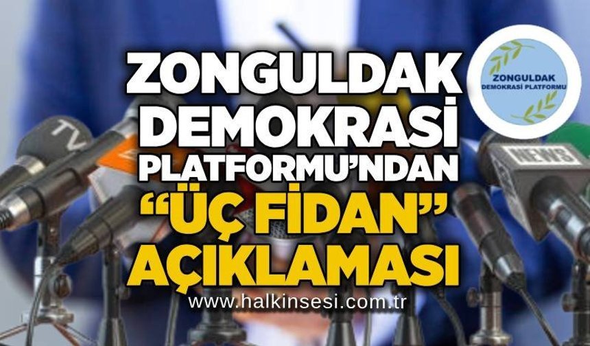 Zonguldak Demokrasi Platformu’ndan “Üç Fidan” açıklaması