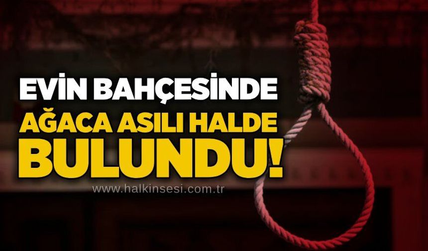 Evin bahçesinde ağaca asılı halde bulundu!