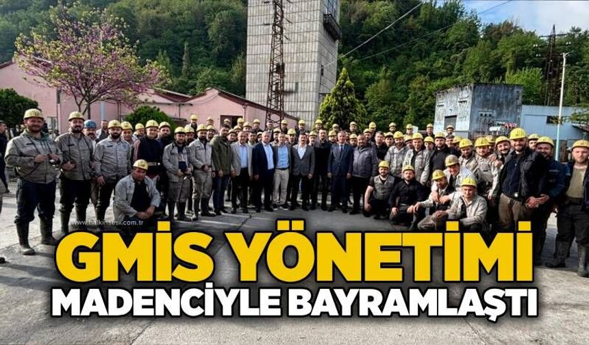 GMİS yönetimi madenciyle bayramlaştı